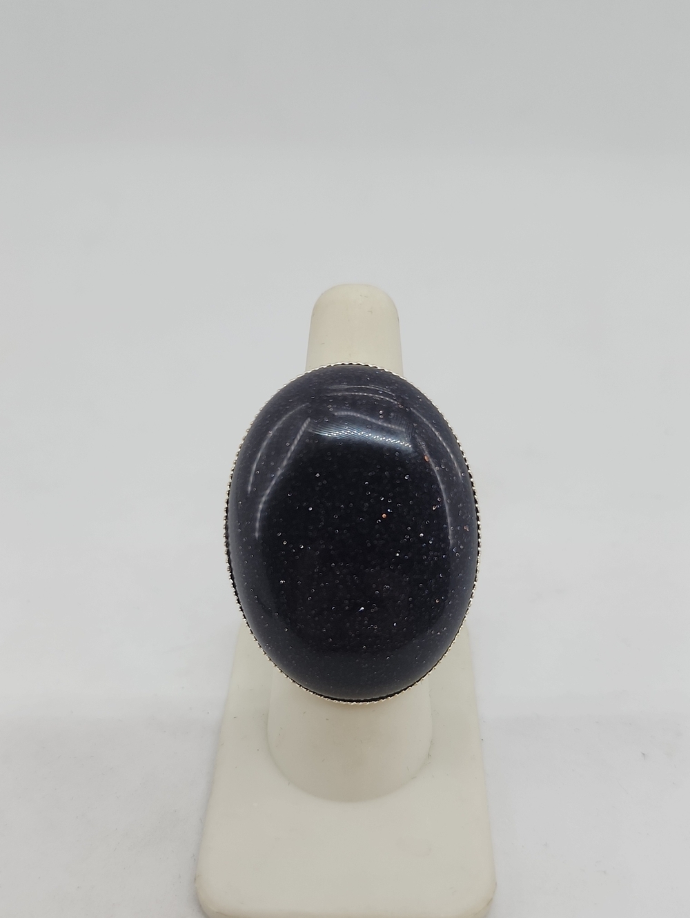 GASOLINE GLAMOUR COCKTAIL RING BLUE GOLDSTONE